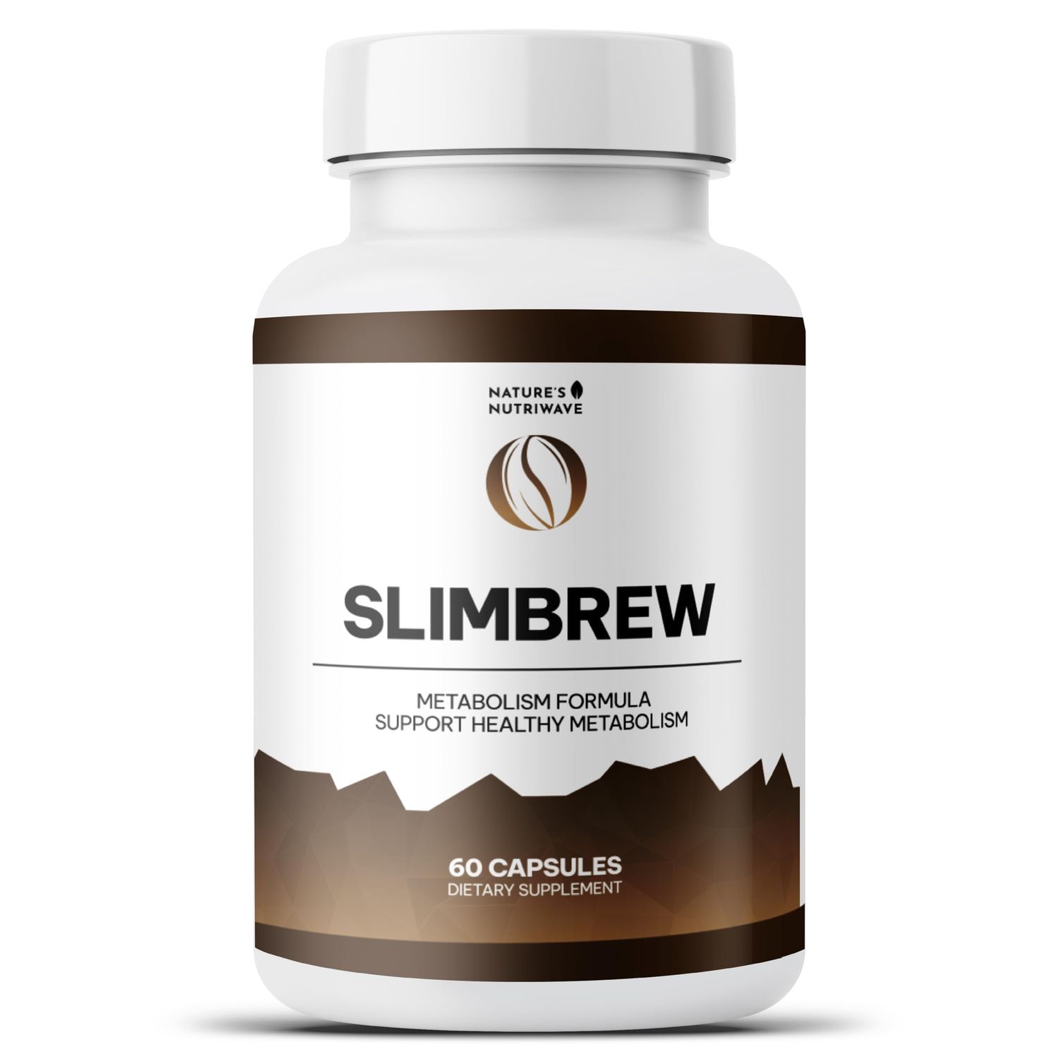 SlimBrew - Plant-Based Formula with Magnesium, Calcium, and Sodium BHB Non-GMO, Easy-to-Use Natural Supplement Made in The USA, GMP-Certified 60 Capsules, 1 Month Supply