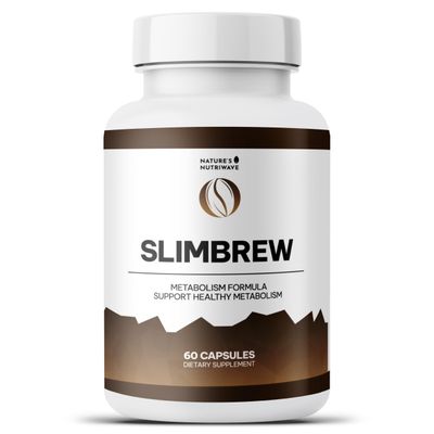SlimBrew - Plant-Based Formula with Magnesium, Calcium, and Sodium BHB Non-GMO, Easy-to-Use Natural Supplement Made in The USA, GMP-Certified 60 Capsules, 1 Month Supply