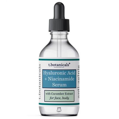 Pure Hyaluronic Acid and Niacinamide Serum with Cucumber Extract 248 oz. Minimize Pores Helps to Eliminate Fine Lines Plumping Anti-Aging Face Skin Intense Hydrating and Moisturizing (4 oz.)