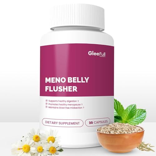 GleeFull Meno Belly Flusher - Menopause Supplements for Women - Hormone Balance for Weight Loss - Supports Digestion to Maintain Healthy Metabolism (1 Pack, 30 Count)