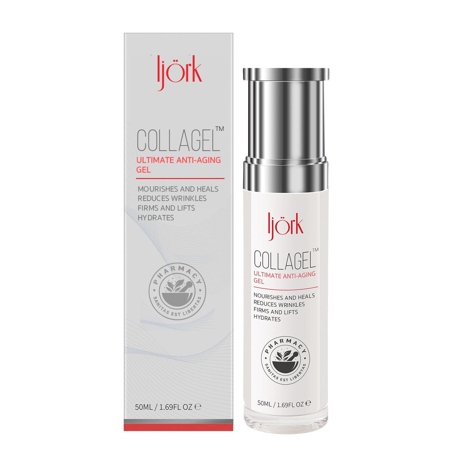 Face Moisturizer For Women. Ultimate Anti-Aging Collagen Gel Mask Firmness, Hydration, and Lifted Skin Tone in One Solution Niacinamide and Hyaluronic Acid Retinol and Vitamin C