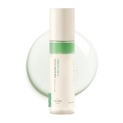 VILLAGE11FACTORY Fresh Dewy Green Cica Facial Serum Mist Korean Face Spray for Deep Hydration Skincare on the Go 3.38 oz