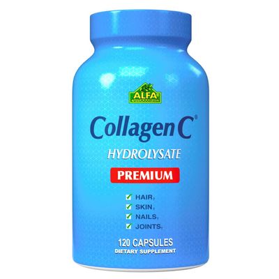 CollagenC - Premium Collagen peptides Hydrolysate formula with Vitamin C - Nutritional Supplement with Vitamin C - Skin, Nails Hair Rejuvenation, Supports Bone, Muscle Health - 120 Capsules