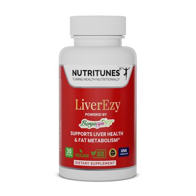 LiverEzy Liver Health Fat Metabolism Supplement with Bergacyn FF (Bergamot and Artichoke Proprietary Blend) - Non-GMO, Vegan, GMP-Compliant - 30 Capsules, 30-Day Supply