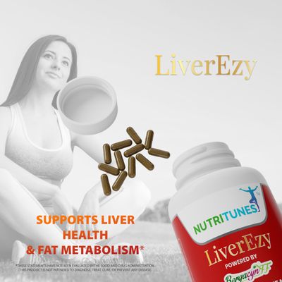 LiverEzy Liver Health Fat Metabolism Supplement with Bergacyn FF (Bergamot and Artichoke Proprietary Blend) - Non-GMO, Vegan, GMP-Compliant - 30 Capsules, 30-Day Supply