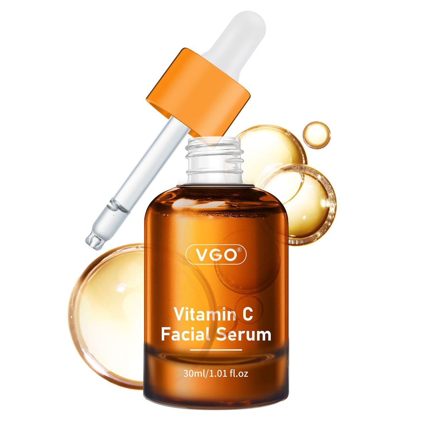 VGO 10 Vitamin C Serum for Face, Potent Anti Aging, Vitamin C Vitamin E Serum with Hyaluronic Acid for Radiant Skin, Reduces Dark Circles, Enhance Skin Radiance, 1 Pack