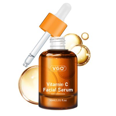 VGO 10 Vitamin C Serum for Face, Potent Anti Aging, Vitamin C Vitamin E Serum with Hyaluronic Acid for Radiant Skin, Reduces Dark Circles, Enhance Skin Radiance, 1 Pack