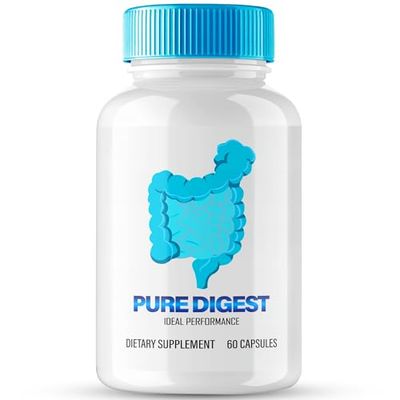 Pure Digest Capsules, Pure Digest Gut and Digestive Support Supplement Pills - Extra Strength, PureDigest All Natural Gut Digestive Health, Pure Digest Pills Overall Well-Being Reviews (60 Capsules)