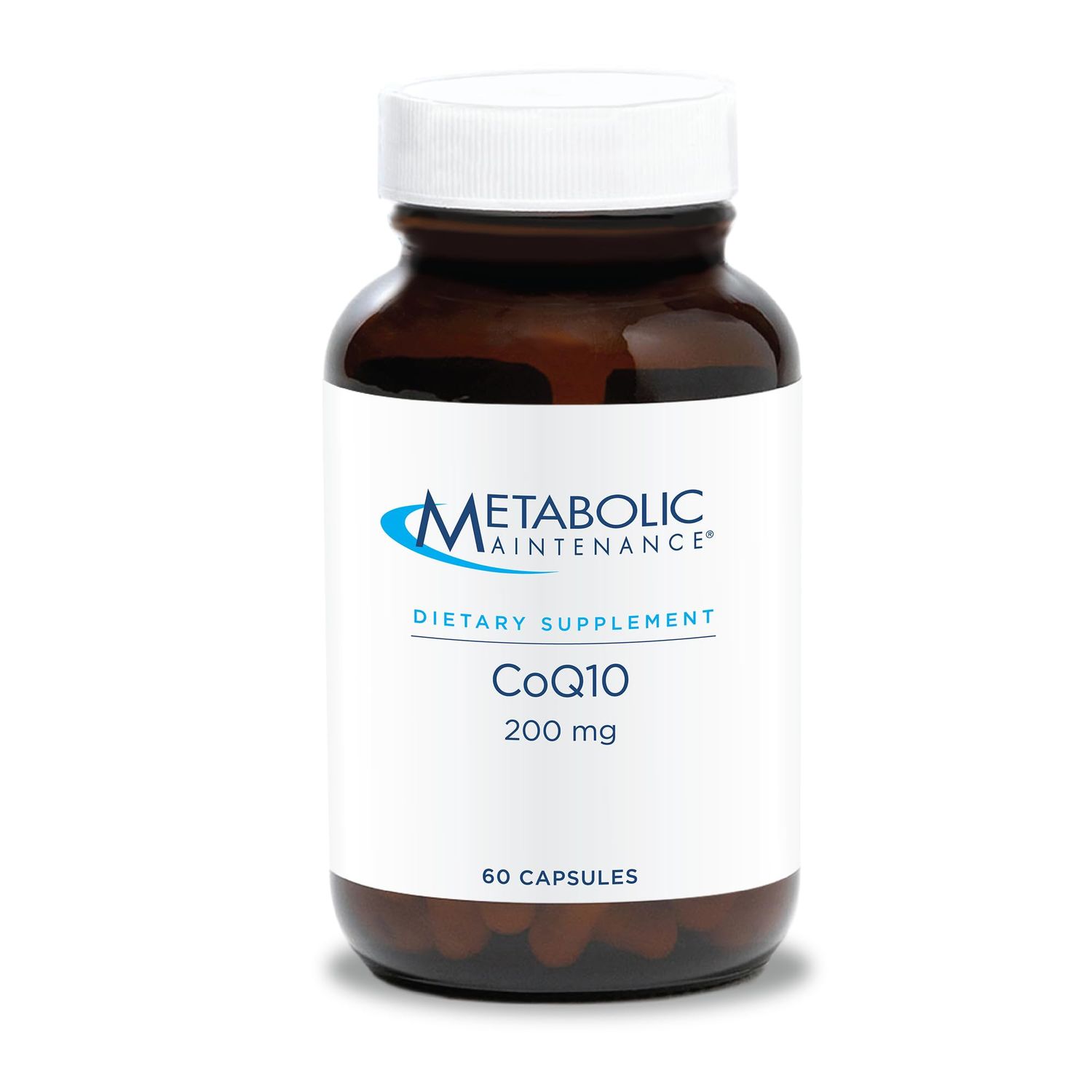 Metabolic Maintenance CoQ10 Capsules - 200mg Coenzyme Q10 with Vitamin C - Antioxidant, Immune, Energy Cardiovascular Support (60 Capsules)