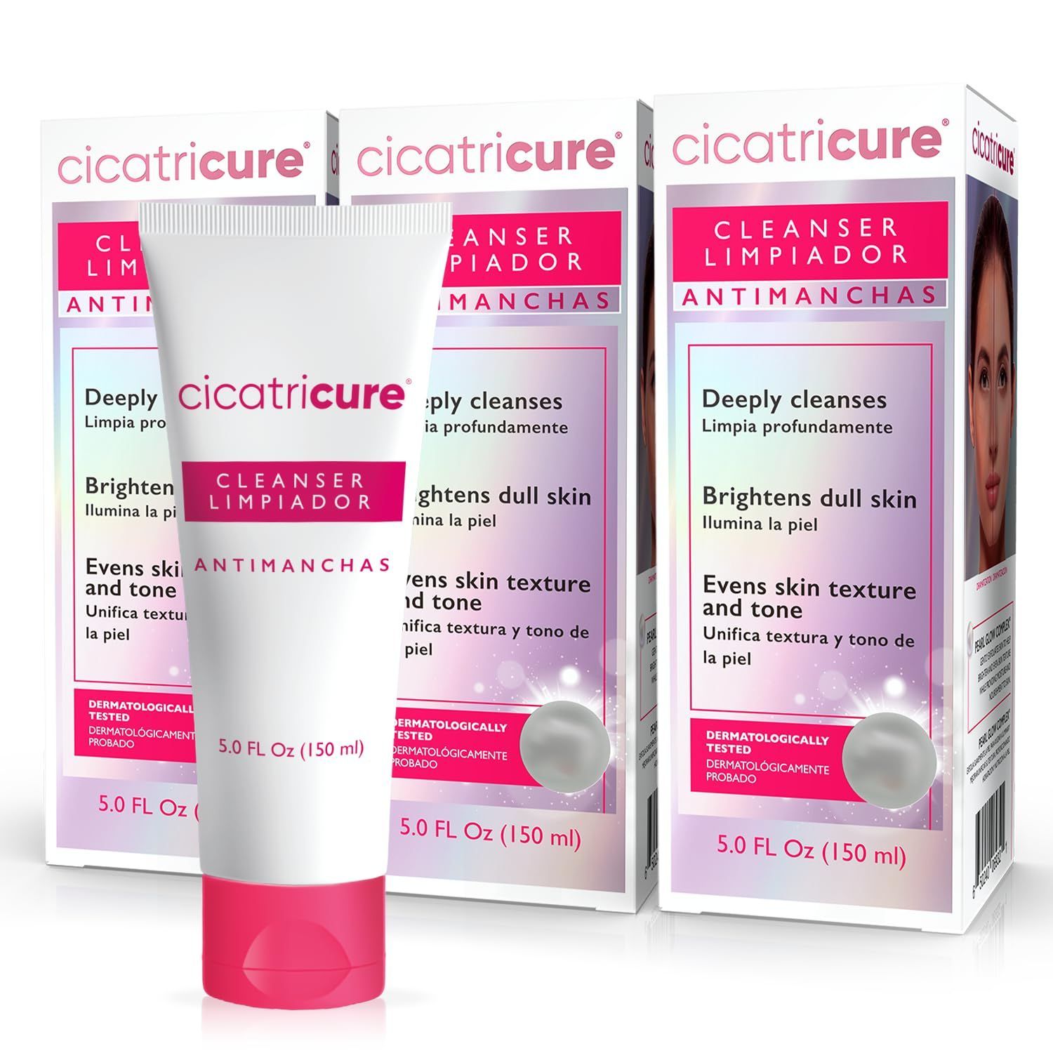 Cicatricure Antimanchas Face Wash, AHA PHA Facial Cleanser, Deeply Cleanses, Exfoliates Helps Brighten Dull Skin, Lactic Salicylic Acid Face Wash, Paraben Sulfate Free - 5 Fl. Oz. (Pack of 3)