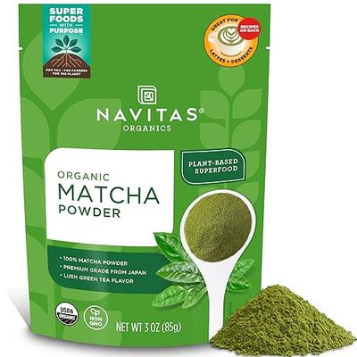 Navitas Organics Matcha Powder, 3 oz. Bag, 85 Servings - Premium Culinary Grade, Organic, Non-GMO, Gluten-Free