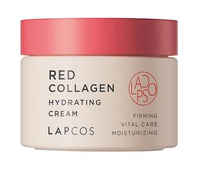 LAPCOS Red Collagen Hydrating Cream (1.69 Fl Oz) New Vegan Formula Face Neck Moisturizer Plump, Nourish, Hydrate Skin with Niacinamide Collagen