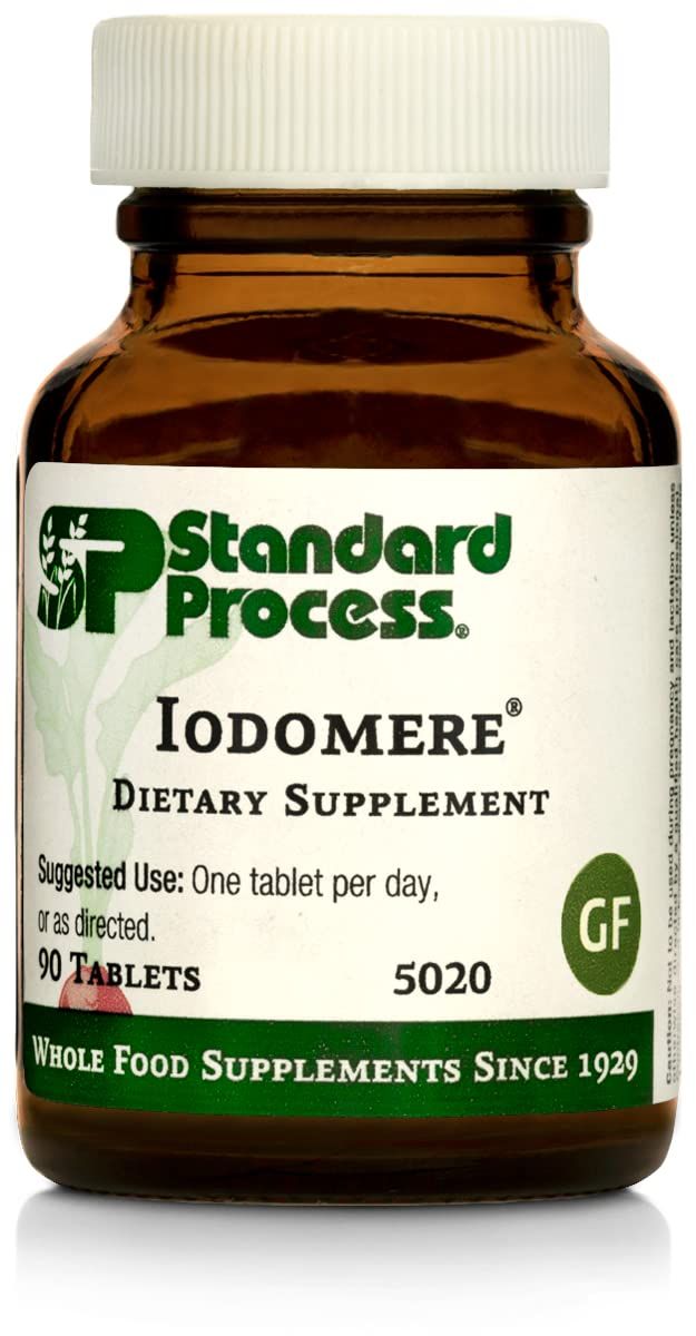 Standard Process Inc. Iodomere - Whole Food Metabolism and Thyroid Support with Echinacea Purpurea, Green Lipped Mussel, Organic Carrot, Organic Sweet Potato, and Iodine - 90 Tablets