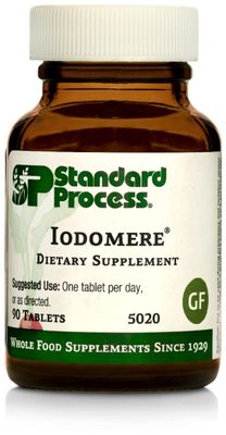 Standard Process Inc. Iodomere - Whole Food Metabolism and Thyroid Support with Echinacea Purpurea, Green Lipped Mussel, Organic Carrot, Organic Sweet Potato, and Iodine - 90 Tablets