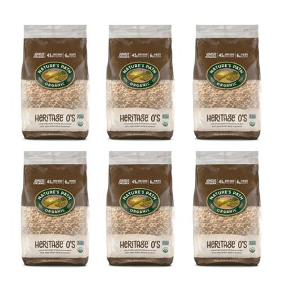 Nature's Path Organic Heritage O'S Cereal, 32 oz (Pack of 6), Non-GMO, Earth Friendly Packaging