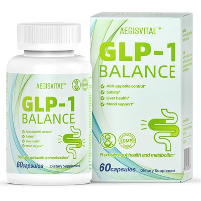 Aegisvital GLP-1 Supplement with Akkermansia Probiotic - GLP 1 Probiotic Ideal for Digestive and Gut Health, Enhances Metabolism, Energy GLP-1 Levels - 60 Capsules
