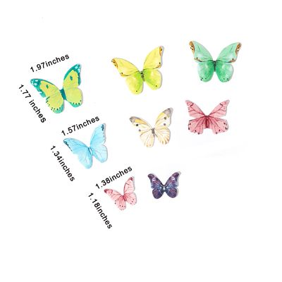 YOcity 40Pcs Wafer Paper Butterfly Cupcake Cake Toppers Edible Butterflies for Cake Decorations Colorful Butterfly for Wedding Birthday Party Cupcakes Decorating Supplies(Mix Color Size)