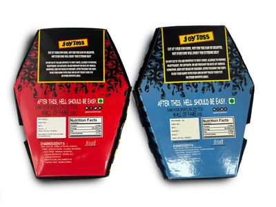Joytoss One-Piece Challenge Spicy Tortilla Chips, Red and Blue Combo Pack, 10g, 2-Count