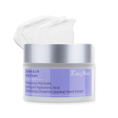 VRAIKO RoscMinc AH-8 Neck Cream, Hyaluronic Acid and Jojoba Oil Enriched Neck Firming Cream Moisturizer to Smooth Wrinkles Fine Lines Nourish Hydrate Skin for Neck Chest Face