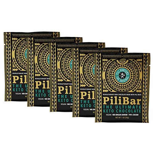 Pili Hunters - Keto PiliBar (1 oz Bars, 5 Pack) Ultimate Keto Chocolate Bar with Pili Nuts, Regenerative Cacao, Vegan, No Sugar Added, AS SEEN ON SHARK TANK