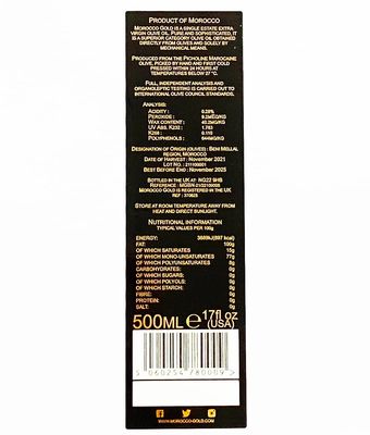 Morocco Gold New Harvest Extra Virgin Olive Oil Early Harvest - Cold Pressed - Polyphenol Rich 652mgkg EVOO Fresh Harvest Pure and Natural. 500ml17 Fl Oz