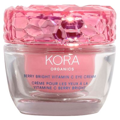 KORA Organics Berry Bright Firming Vitamin C Eye Cream, Hydrate Strengthen, Certified Organic, Cruelty Free, Refillable, 0.50 fl oz