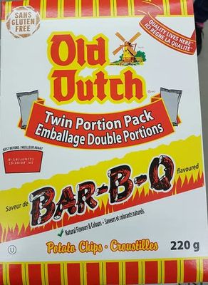 Old Dutch BBQ Potato Chips, 220g7.8 oz., Box (Imported from Canada)