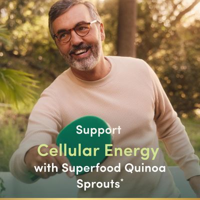 Nature's Bounty Superfoods Plus Energy to Support Cellular Energy, 23 Fruits Veggies, Cellular Energy Supplement, 30 Capsules
