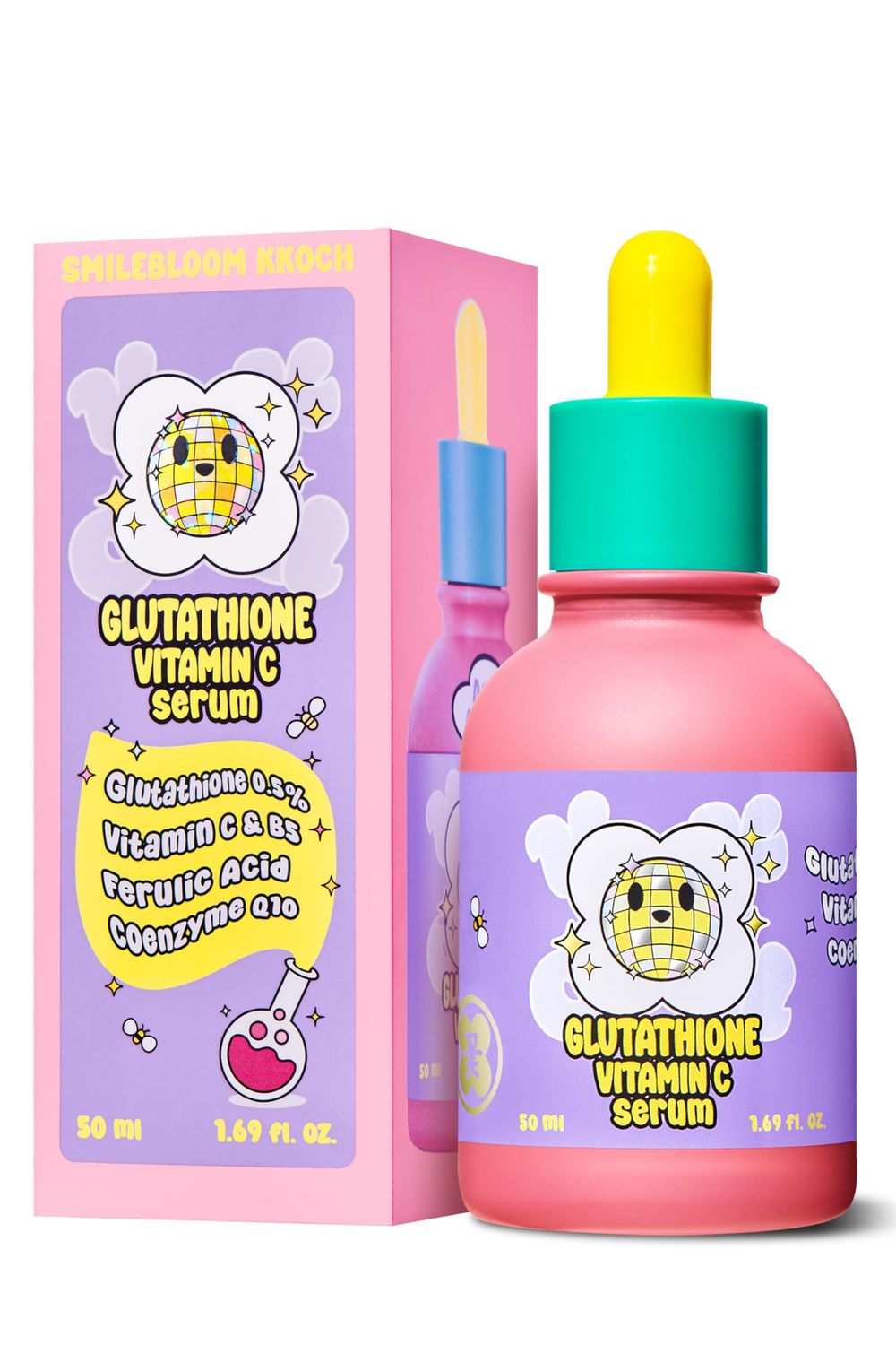 Glutathione Vitamin C Serum 50ml - Step-by-Step Discoloration Correcting Serum with Hyaluronic Acid Niacinamide - Moisturizing Hydrating K Beauty Skin Care (1.69 fl oz)