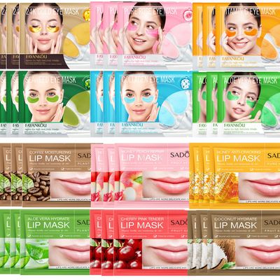 36 Pairs Under Eye Patches Lip Mask for Puffy Eyes and Dark Circles - Crystal Lip Care Gel Pads Mask Bulk Collagen Skin Care Products, Beauty Personal Care