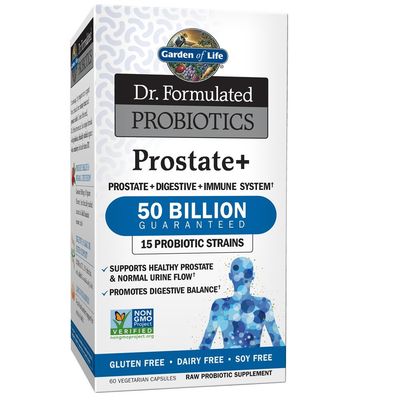 Garden of Life Dr. Formulated Probiotics Prostate - Digestive Urinary Health Support - Prostate Health Supplement with Bifidobacterium Longum Lactobacillus Acidophilus - 60 Vegetarian Capsules