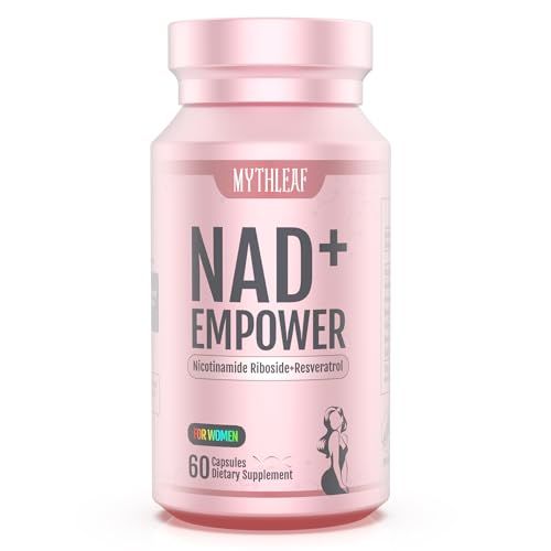 MythLeaf Exclusive NAD Supplement for Women,Empowering Women&#39;s Wellness,Featuring Resveratrol, CoQ10, Enhance Energy, Balance Mood, and Support Cellular Health, 60 Capsules,30 Day
