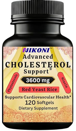 Nikoni Advanced Cholesterol Support 3600 mg Plant Sterols with 14-in-1 Supplement -120 softgels