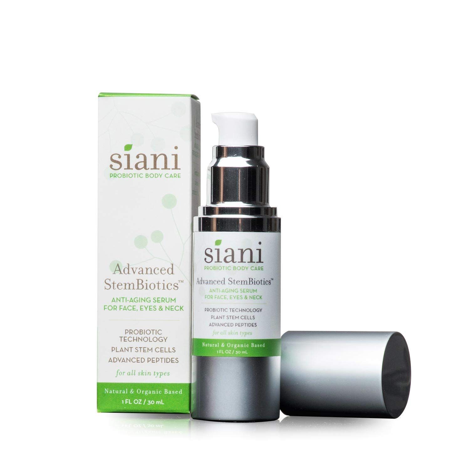 Advanced Anti Aging Serum with Plant Stem Cells, Advanced Peptides,Science Backed Probiotic Technology, Vegan, Organic Natural Ingredients