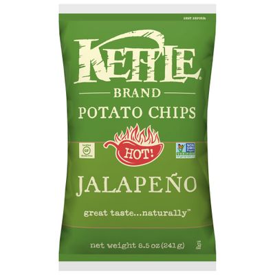 Kettle Brand Potato Chips Jalapeno, 8.5 oz, 6 ct