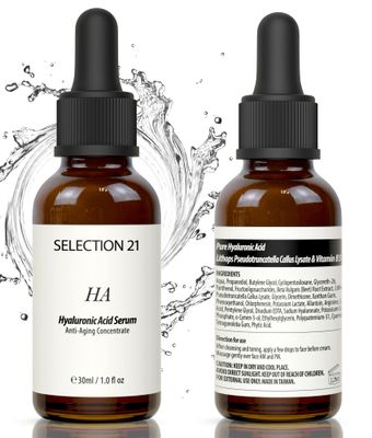 SELECTION 21 Advanced Hyaluronic Acid Serum for Face Anti Aging with 5 Hyaluronic Acid Complex, Hydrating Stem Cell Serum for Skin 1 Fl OZ.(pack of 1)