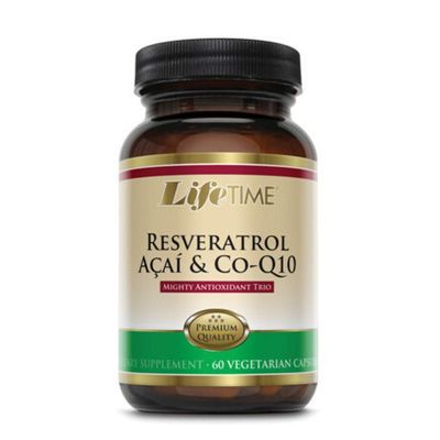 LIFETIME Resveratrol, Acai CoQ10, Veg Cap (Btl-Glass) 60ct