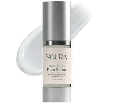 Bakuchiol Face Serum by Noura Cosmetics - Natural Retinol Alternative - Diminishes Fine Lines Wrinkles - Brightens Hydrates Skin - Infused with White Tea, Licorice Root Hyaluronic Acid, 1fl oz