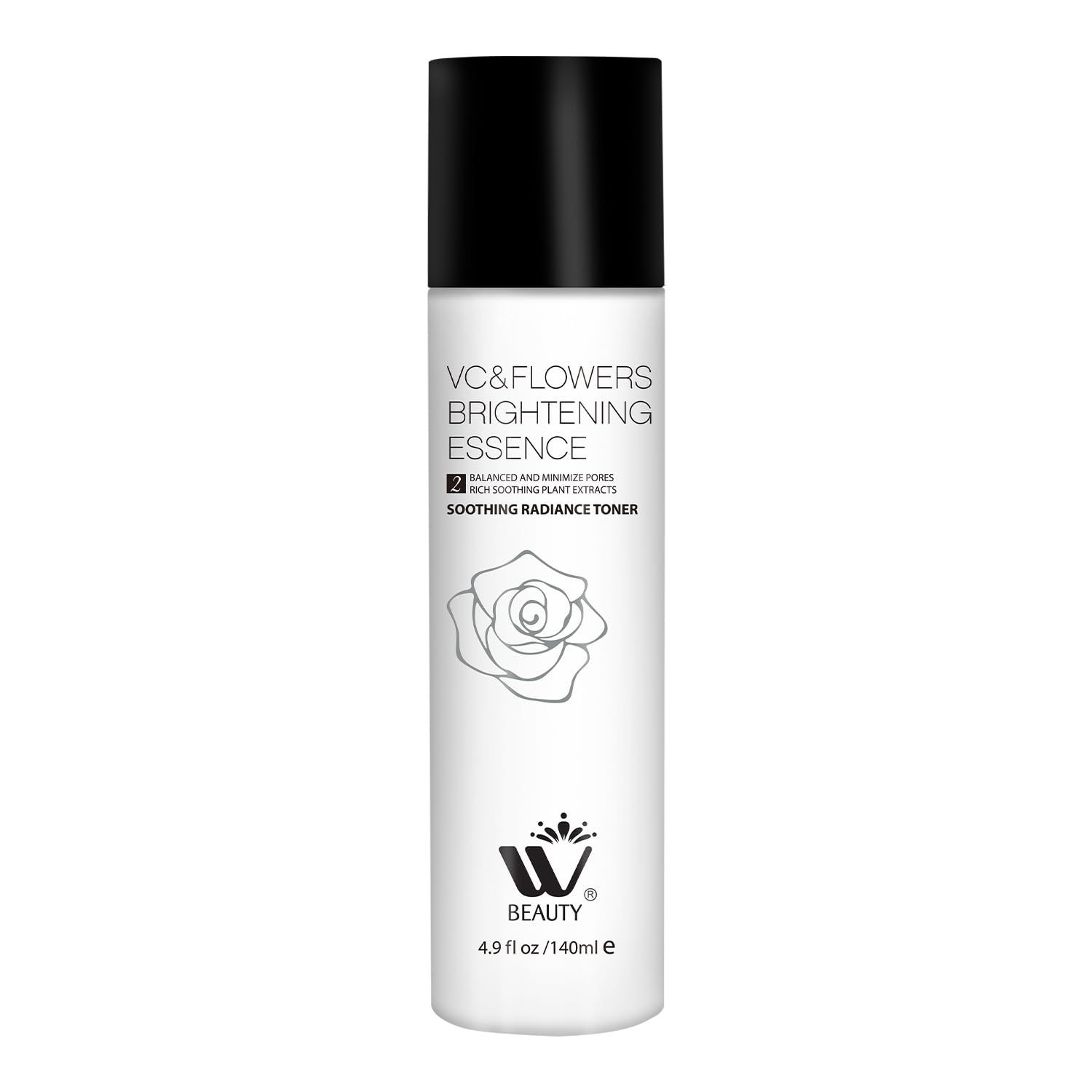 WBM Beauty Natural Soothing Radiance Facial Toner Alcohol Free with Rose Water and Aloe Vera Organic Anti Aging Ingredients for Sensitive Skin, Combination, Acne Skin Toner 4.9 Oz 140 ml