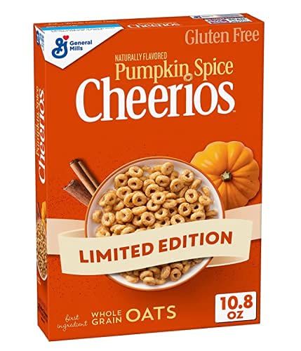NST Pumpkin Spice Cheerios Breakfast Cereal, Gluten-Free, 10.8 oz, (2 Pack)-Bundled Spiced Tresor Melanger