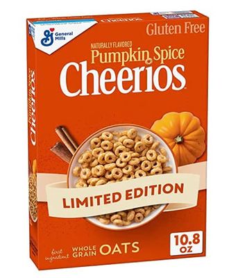 NST Pumpkin Spice Cheerios Breakfast Cereal, Gluten-Free, 10.8 oz, (2 Pack)-Bundled Spiced Tresor Melanger