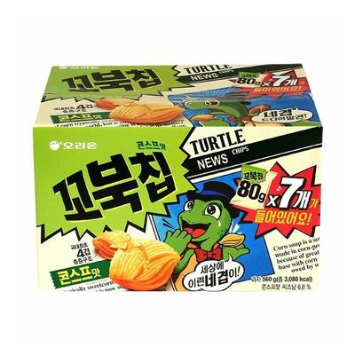 Turtle Chips Sweet Corn Flavor 2.82Oz X 7Packs
