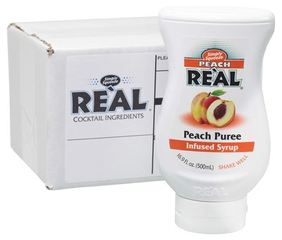 Peach Re l, Peach Puree Infused Syrup, 16.9 FL OZ Squeezable Bottle (Pack of 1)