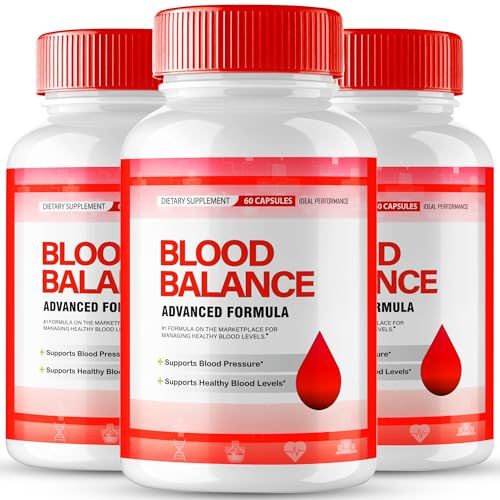 Blood Balance Blood Formula Support Supplement Capsules, Official BloodBalance Pills - Extra Strength, Premium Formula for Healthy Circulation Stable Levels, All Natural Health Reviews (3 Pack)
