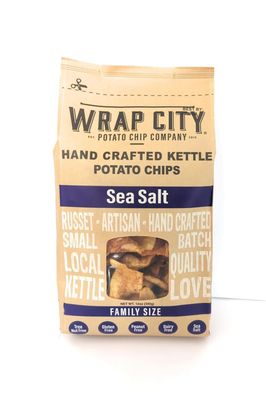 Wrap City Potato Chip Company - Sea Salt - Russet, Artisan, Hand Crafted Kettle Potato Chips - 12oz (2)