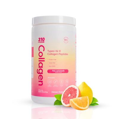 310 Nutrition - Collagen Peptides Protein Powder - Collagen Supplement - Multi Collagen Protein with Vitamins C, D, and E - Keto Friendly - Pink Lemonade 30 Servings