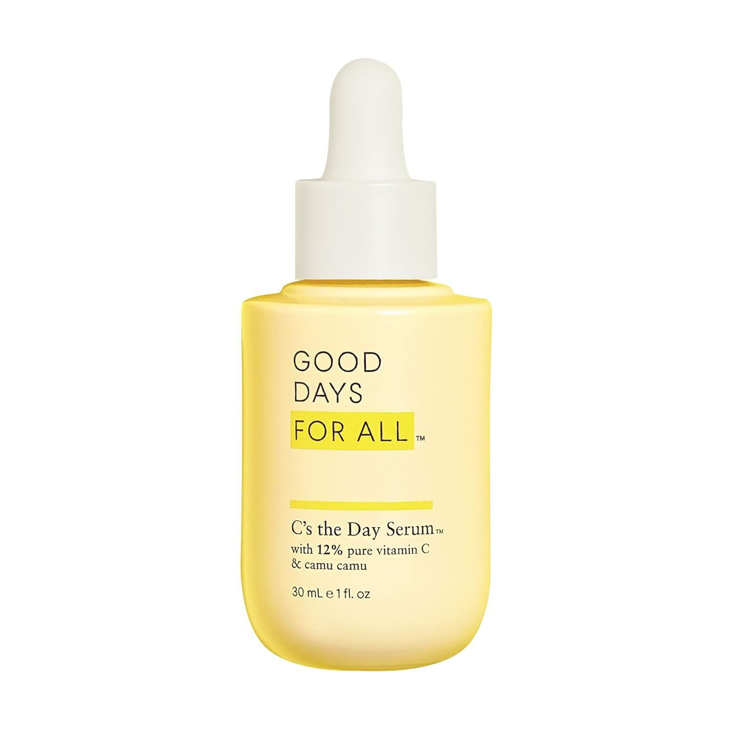 Good Days For All C&#39;s The Day Face Serum, Brightening Discoloration Facial Skin Care, with 12 Pure Vitamin C, 1 fl. oz