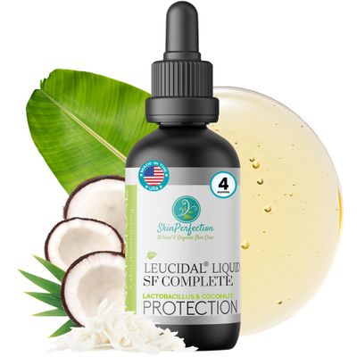 Skin Perfection Leucidal Liquid SF Complete - Compatible with Hyaluronic Acid Serum Anti Aging Serum - DIY Natural Preservative Alternative for Cosmetics (4 ounce)
