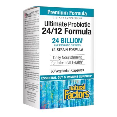 Natural Factors Ultimate Probiotic 2412 Formula, 1-Per-Day Critical Care Probiotic, 12 Strains, 24 Billion CFU