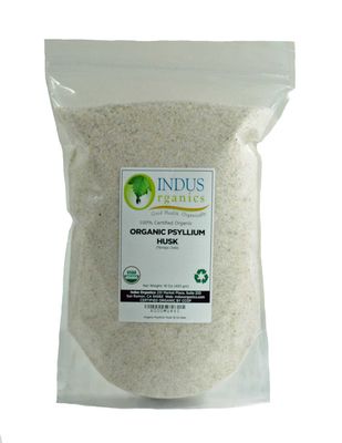 Indus Organics Psyllium Husk Whole, 1 Lb Bag, Premium Grade, High Purity, Freshly Packed LOT 2023065750
